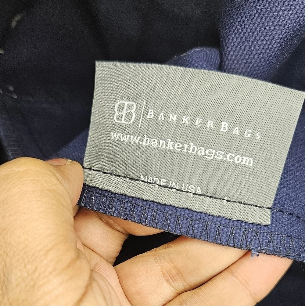 BankerBags Navy Canvas Duffel Bag – Certify Partners Logo – Made in USA